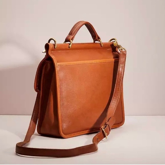 COACH Willis Bag Vintage 9927 Leather Crossbody British Tan Purse Handbag - Picture 2 of 8